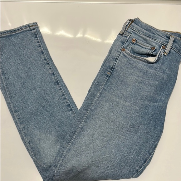 AGOLDE Women's Blue Jeans Toni size 25 - Picture 2 of 3